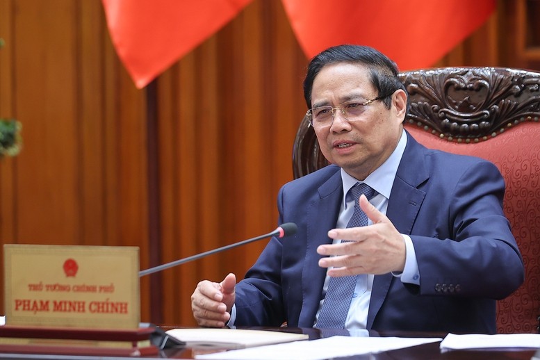 Thủ tướng Phạm Minh Chính phát biểu tại cuộc họp. Ảnh: VGP. Anh 1.jpg