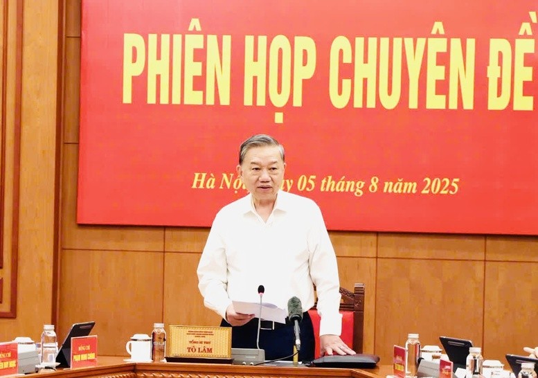 Tổng bí thư Tô Lâm phát biểu tại phiên họp. Ảnh: VGP. Anh 1.jpg