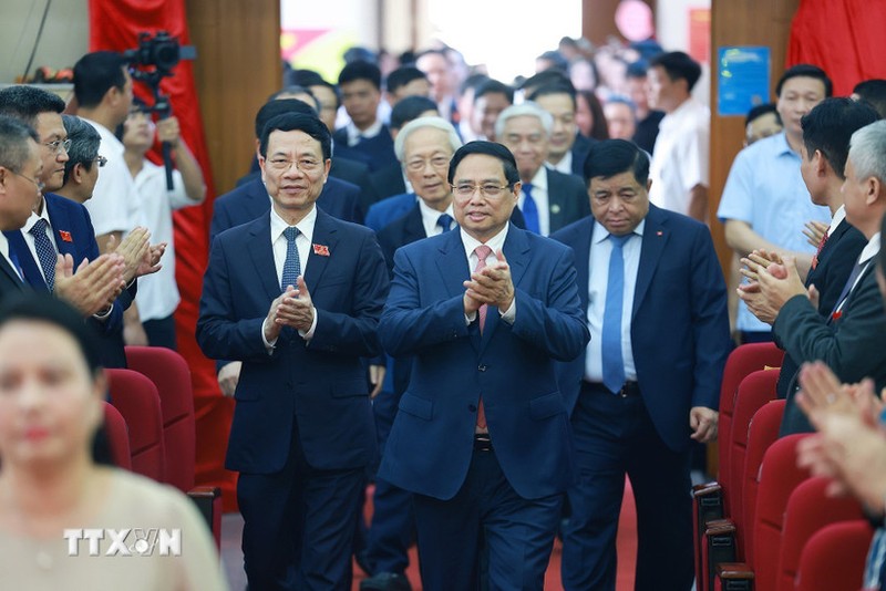 Thủ tướng Phạm Minh Chính dự và chỉ đạo Đại hội. Ảnh: TTXVN. Anh 1.jpg