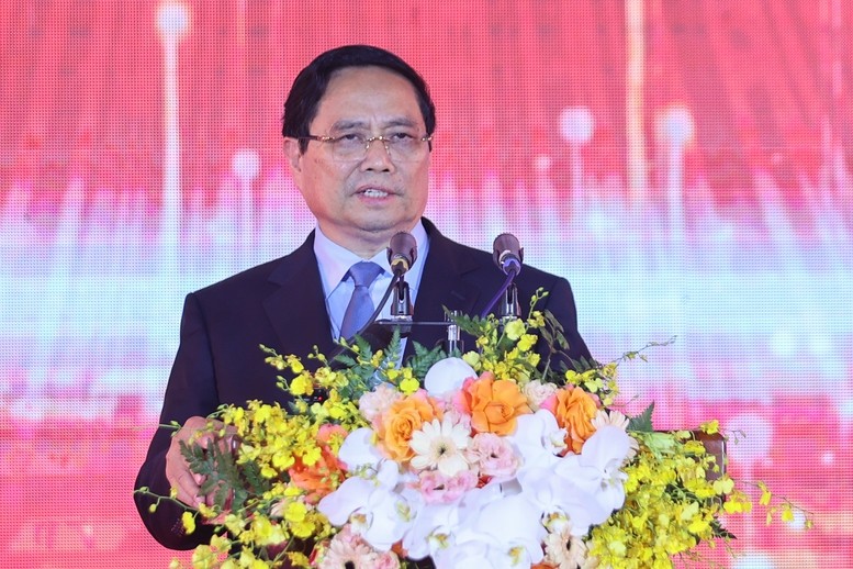 Thủ tướng phát biểu tại Lễ khai trương Trung tâm dữ liệu quốc gia số 1. Ảnh: VGP. Anh 1.jpg