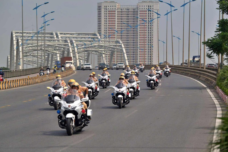 Hà Nội tạm cấm, hạn chế phương tiện trên 3 tuyến đường. Ảnh: Cục CSGT. Anh 1.jpg