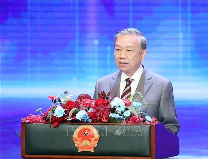 Tổng bí thư Tô Lâm phát biểu tại buổi lễ. Ảnh: Thống Nhất/TTXVN. Anh 1.jpg