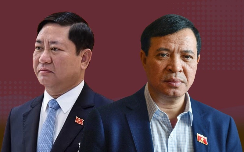 Ông Trần Quốc Nam (trái) và ông Lại Thế Nguyên. Ảnh: TTXVN. Anh 1.jpg