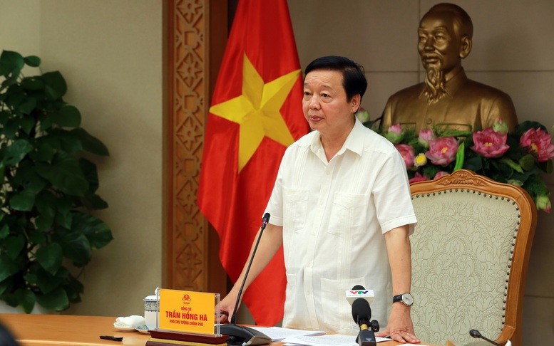 Phó thủ tướng Trần Hồng Hà phát biểu tại cuộc họp. Ảnh: VGP. Anh 1.jpg