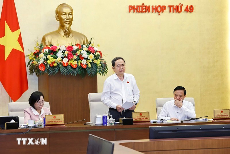 Chủ tịch Quốc hội Trần Thanh Mẫn phát biểu tại phiên họp. Ảnh: TTXVN. Anh 1.jpg