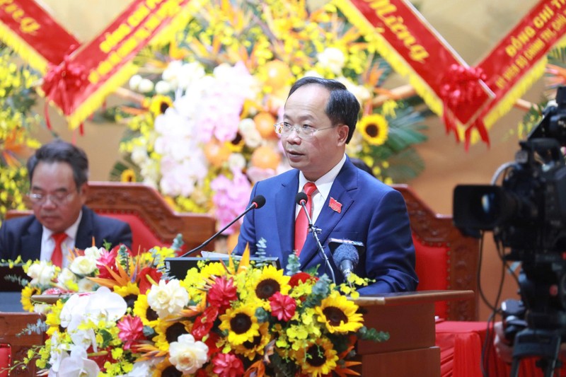 Ông Nguyễn Duy Lâm, Bí thư Tỉnh ủy Hà Tĩnh phát biểu tại Hội nghị. Ảnh: Hatinh.gov.vn. Anh 1.jpg