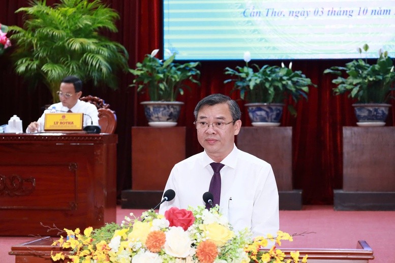Ông Trương Cảnh Tuyên phát biểu nhận nhiệm vụ. Ảnh: VGP. Anh 1.jpg