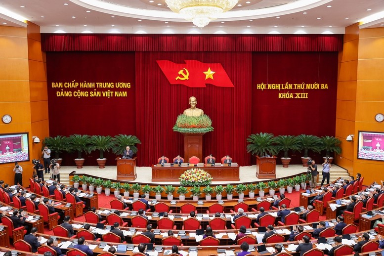Tổng bí thư Tô Lâm phát biểu khai mạc Hội nghị lần thứ 13, Ban Chấp hành Trung ương Đảng khoá XIII - Ảnh: VGP. Anh 1.jpg