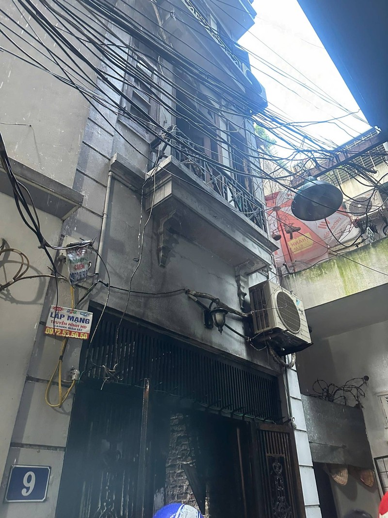 Ngôi nhà nơi xảy ra vụ cháy. Ảnh: Công an Hà Nội. Anh 1.jpeg