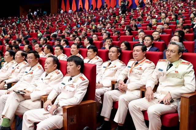 Các đại biểu công an dự Đại hội. Ảnh: VGP. Anh 1.jpg