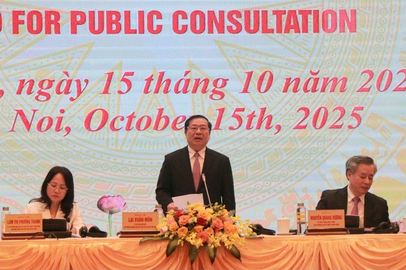 Ông Lại Xuân Môn thông tin tại họp báo. Ảnh: Quỳnh An. Anh 1.jpeg