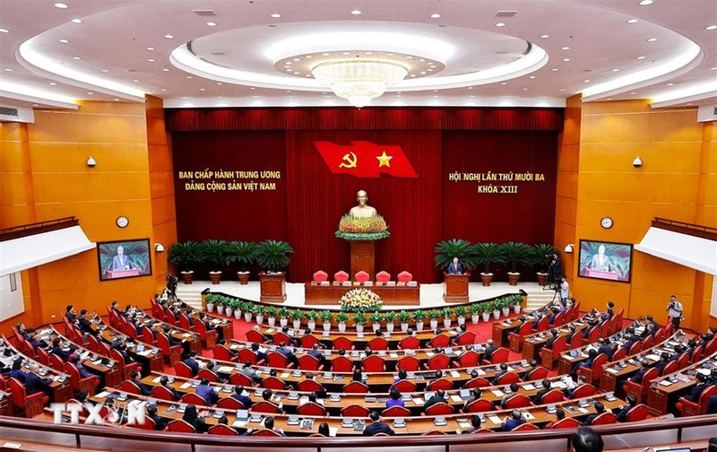 Hội nghị lần thứ mười ba Ban Chấp hành Trung ương Đảng khóa XIII. Ảnh: TTXVN. Anh 1.jpg