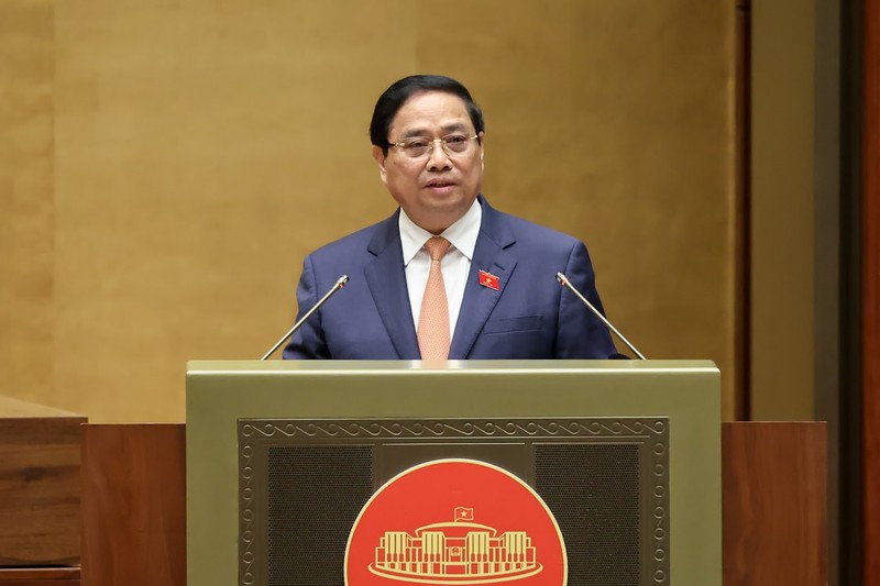 Thủ tướng Phạm Minh Chính báo cáo tại Kỳ họp. Ảnh: VGP. img3456-1760930149544507437704.jpg