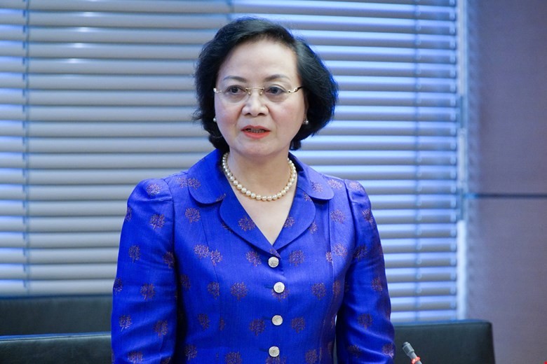 Bộ trưởng Bộ Nội vụ Phạm Thị Thanh Trà phát biểu. Ảnh: Quốc hội. Anh 1.jpg