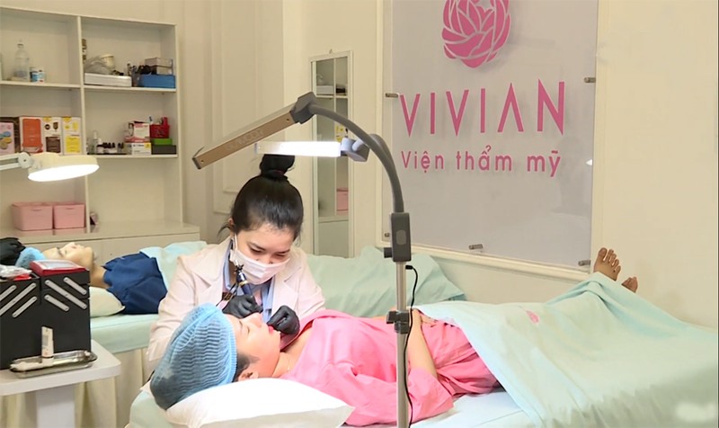 Một phòng chăm sóc khách hàng tại Thẩm mỹ viện Vivian