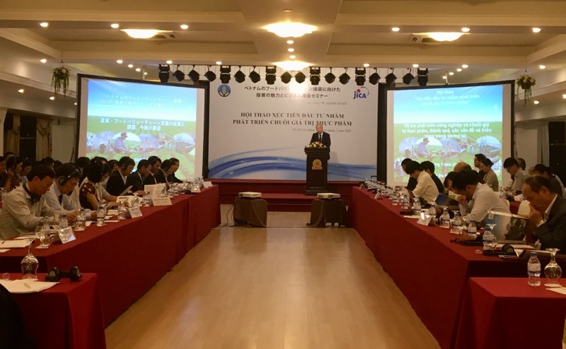Hội thảo Xúc tiến đầu tư nhằm phát triển chuỗi giá trị thực phẩm tại TP.HCM. Ảnh: Jica