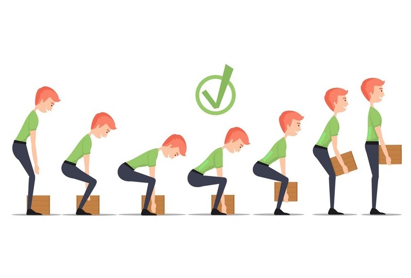 Nâng vật đúng cách. Ảnh minh họa: Internet Nâng vật đúng cách. Ảnh minh họa: Internet