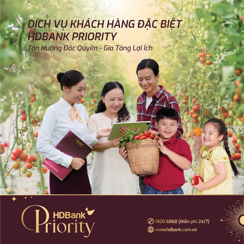 ‘Tận hưởng đặc quyền - Gia tăng lợi ích’ cùng dịch vụ HDBank Priority