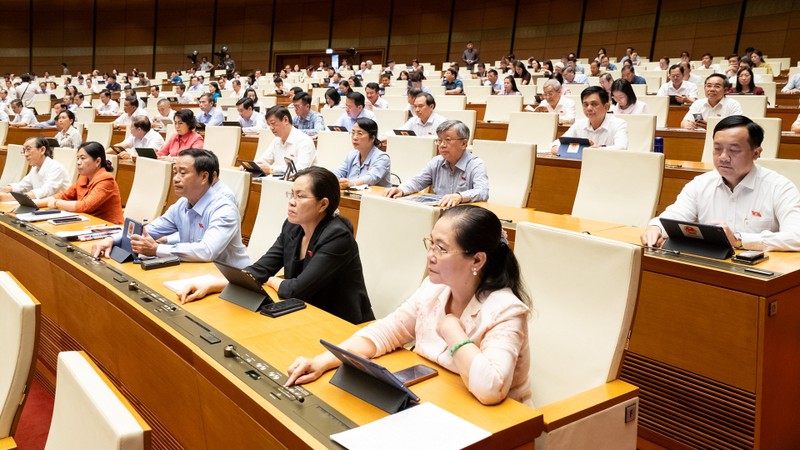 Quốc hội sẽ biểu quyết thông qua nghị quyết sửa đổi Hiến pháp năm 2013 vào sáng 16/6. Ảnh: Phạm Thắng 16-6 QUOC HOI.jpg