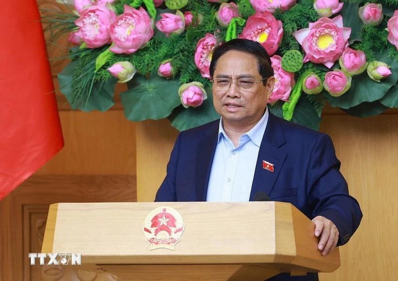 Thủ tướng Phạm Minh Chính chủ trì họp đánh giá tác động của các cuộc xung đột trên thế giới ảnh hưởng đến tình hình kinh tế-xã hội trong nước. (Ảnh: Dương Giang/TTXVN). 23-6 thuong-truc-chinh-phu-hop-danh-gia-tac-dong-cua-cac-cuoc-xung-dot-tren-the-gioi-den-tinh-hinh-kinh-te-xa-hoi-23-1.jpg