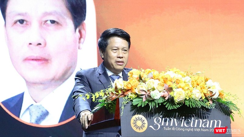 Ông Phạm Tiến Dũng, Phó Thống đốc Ngân hàng Nhà nước, Phó Chủ tịch Hiệp hội An ninh mạng quốc gia phát biểu tại sự kiện. vt_pham tien dung.jpg