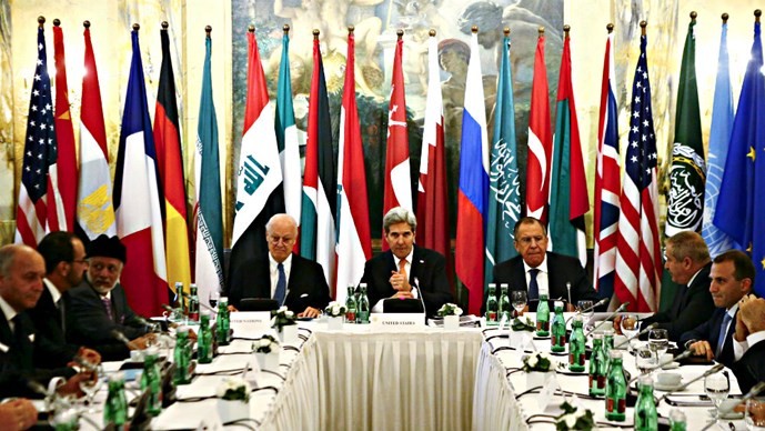 Ngoại trưởng các nước sắp đặt tương lai cho Syria bằng chính phủ chuyển tiếp - Ảnh: Reuters