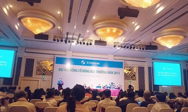 Quang cảnh Đại hội đồng cổ đông bất thường 2015 của Eximbank (Ảnh: PD)