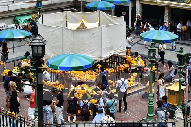 Khách du lịch tại thủ đô Bangkok, Thái Lan. (Nguồn: THX/TTXVN)