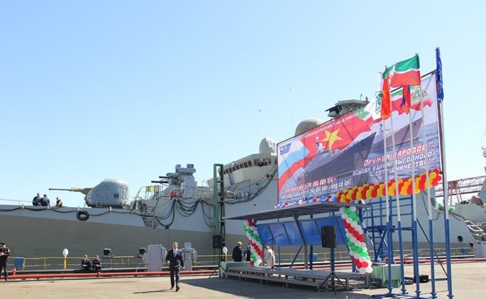 Hình ảnh tàu chiến Gepard thứ 3 của Việt Nam hạ thuỷ ở Nga ảnh 1 Hình ảnh tàu chiến Gepard thứ 3 của Việt Nam hạ thuỷ ở Nga ảnh 1