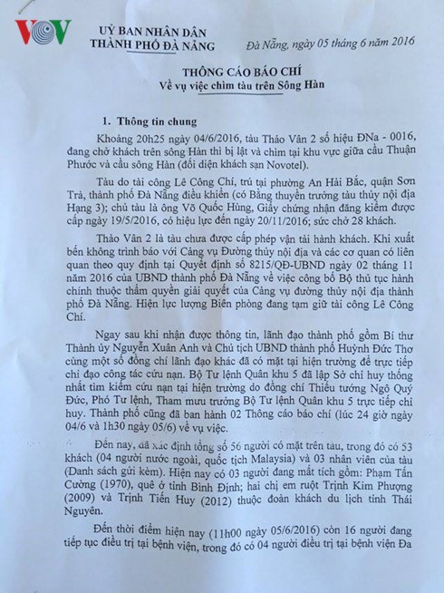 trực tiếp: đà nẵng họp báo về vụ chìm tàu du lịch trên sông hàn hình 0 truc tiep: da nang hop bao ve vu chim tau du lich tren song han hinh 0