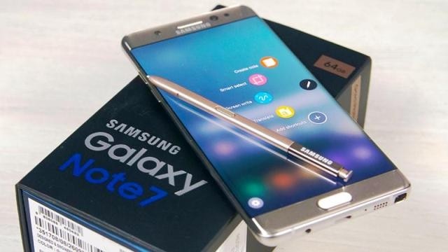 Điện thoại Sam Sung Galaxy Note 7. (Ảnh: T.H/Vietnam+)