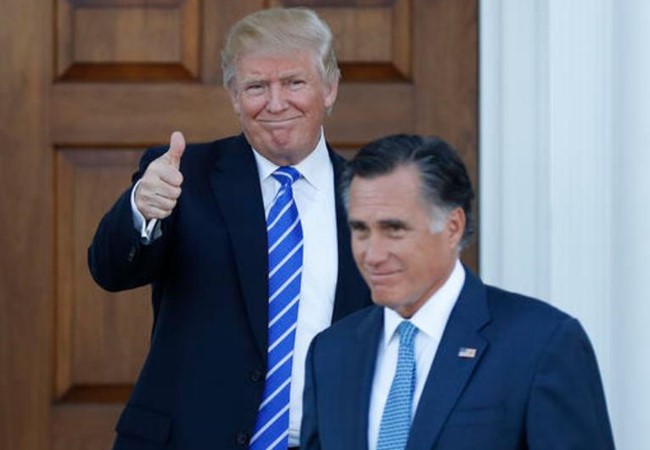 Ngày 19/11/2016, Tổng thống đắc cử Donald Trump gặp ông Willard Mitt Romney, ứng cử viên Tổng thống Mỹ Đảng Cộng hòa năm 2012.