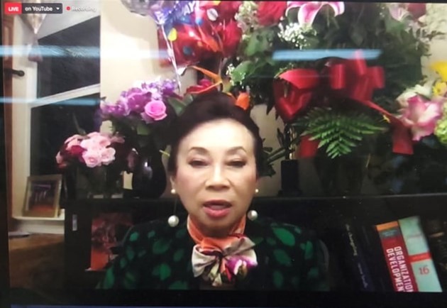 Bà Đặng Thị Hoàng Yến tham gia ĐHĐCĐ trực tuyến từ Mỹ (Nguồn: ITA) Bà Đặng Thị Hoàng Yến tham gia ĐHĐCĐ trực tuyến