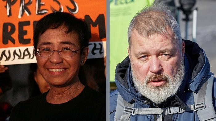 Maria Ressa và Dmitry Muratov