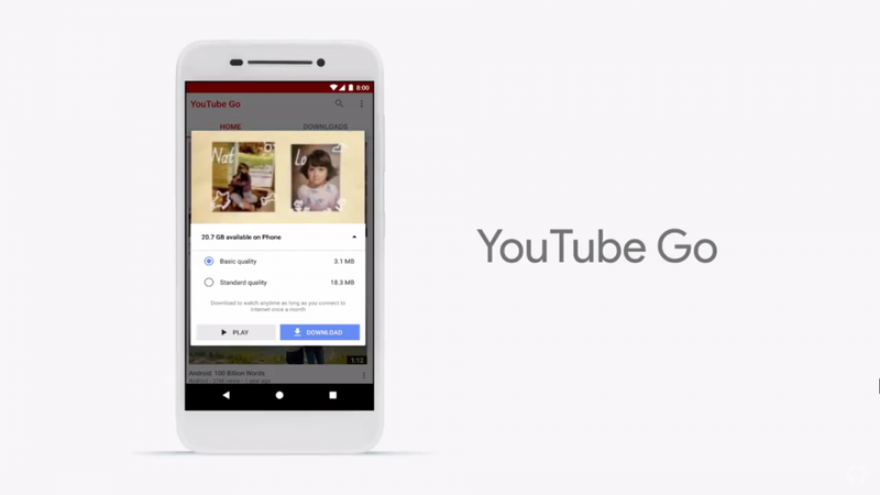 Ứng dụng Youtube Go. Nguồn: Google Ứng dụng Youtube Go. Nguồn: Google