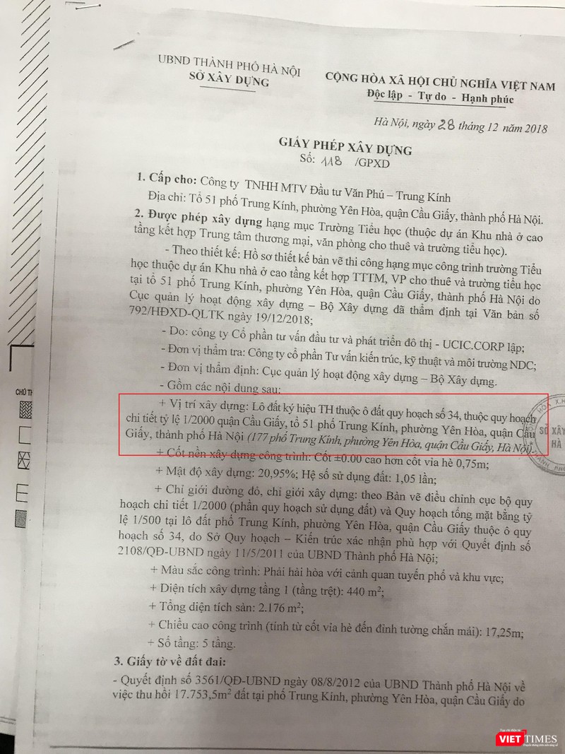 Giấy phép xây dựng nêu rõ vị trí công trình Giấy phép xây dựng nêu rõ vị trí công trình