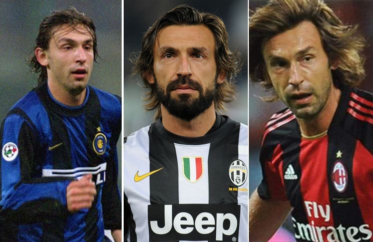 Pirlo đã khoác áo cả 3 câu lạc bộ lớn nhất nước Ý (Ảnh: Pinterest) Pirlo đã khoác áo cả 3 câu lạc bộ lớn nhất nước Ý (Ảnh: Pinterest)
