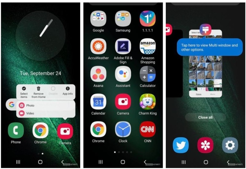 Giao diện cũng như các thao tác giống với dòng S và Note của Samsung (Ảnh: Androi Authority)
