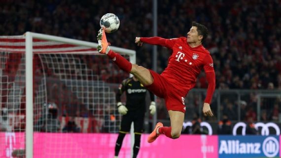 Lewandowski thể hiện một phong độ hủy diệt (Ảnh: ESPN) Lewandowski thể hiện một phong độ hủy diệt (Ảnh: ESPN)