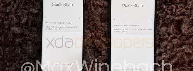 Hình ảnh giao diện Quick Share (Ảnh: XDA developers) Hình ảnh giao diện Quick Share (Ảnh: XDA developers)