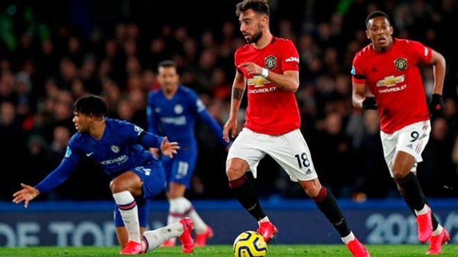 Bruno Fernandes đã có một màn trình diễn ấn tượng trong cuộc đối đầu với Chelsea đêm qua (Ảnh: Thethaovanhoa)