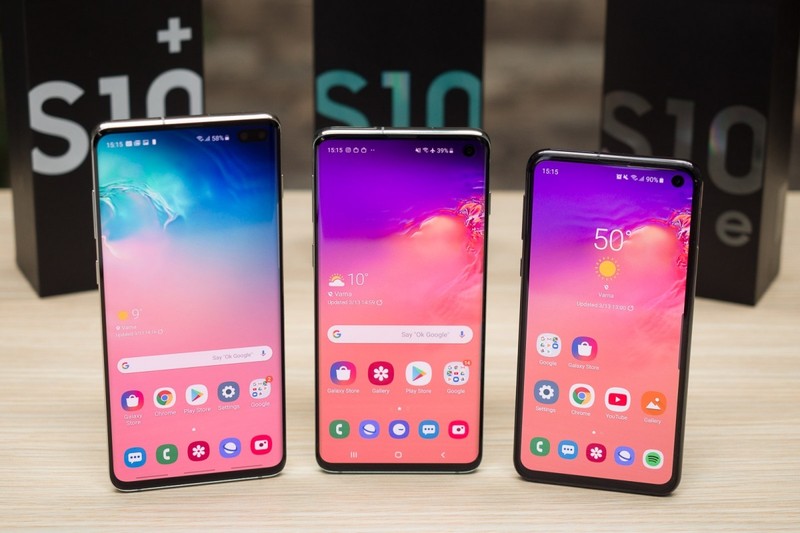 Samsung Galaxy S10+, S10, S10e (Ảnh: Phonearena) Samsung Galaxy S10+, S10, S10e (Ảnh: Phonearena)
