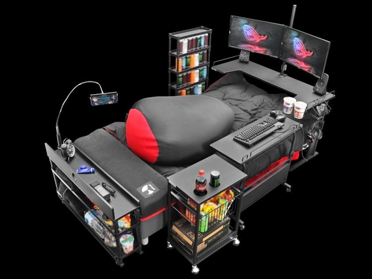 Tổng quan chiếc giường gaming "bá đạo" (Ảnh: Bauhutte) Tổng quan chiếc giường gaming "bá đạo" (Ảnh: Bauhutte)