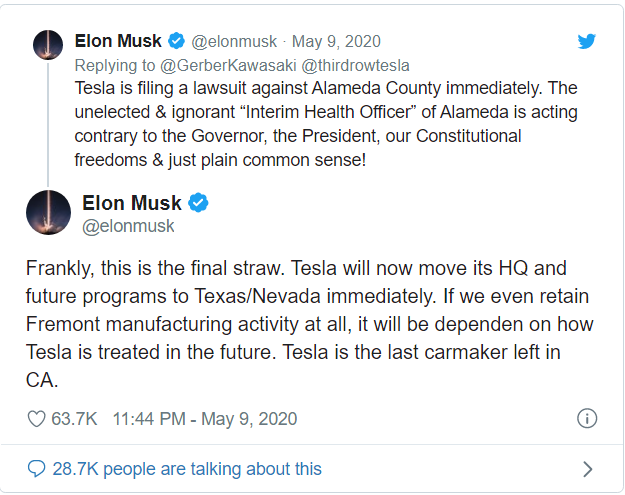 Bài viết trên Twitter của Elon Musk (Ảnh: Twitter)