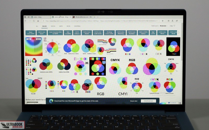 Chất lượng hiển thị của Lenovo Ideapad 5 chưa thực sự tốt (Ảnh: Ultrabook Review) Chất lượng hiển thị của Lenovo Ideapad 5 chưa thực sự tốt (Ảnh: Ultrabook Review)