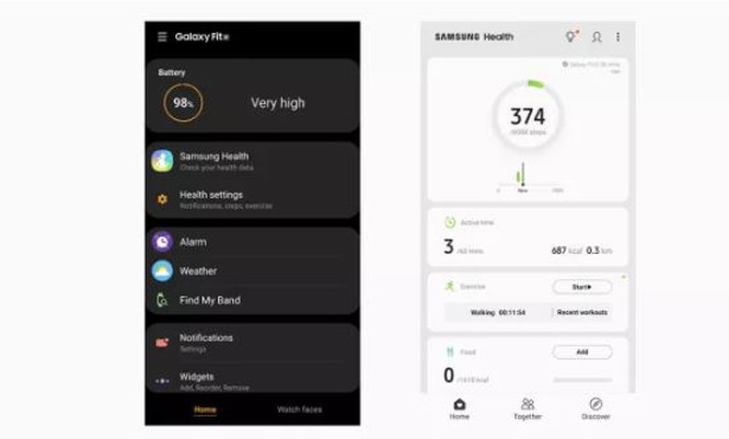 Ứng dụng Samsung Wearable (Ảnh: Tech Radar) Ứng dụng Samsung Wearable (Ảnh: Tech Radar)