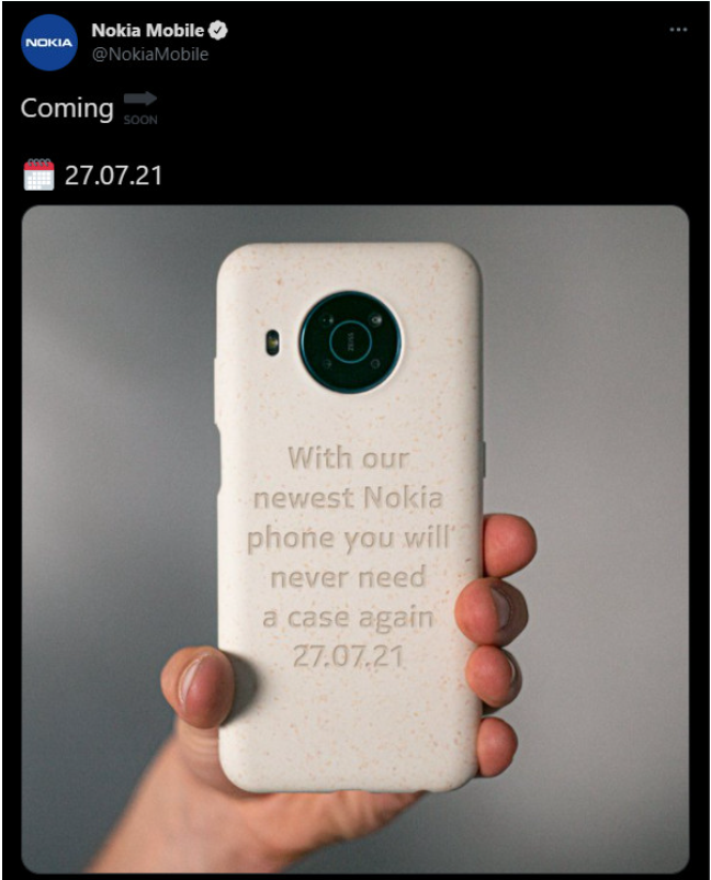 Hình ảnh được Nokia đăng tải trên Twitter, cho thấy hãng sắp đem đến cho người dùng một mẫu điện thoại thông minh siêu bền (Ảnh: Android Authority)
