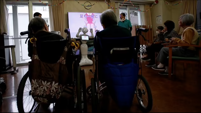 SoftBank Robotics cho biết các robot đã được lập trình để nhận ra nhu cầu của người già tại các viện dưỡng lão (Ảnh: Daily Mail)