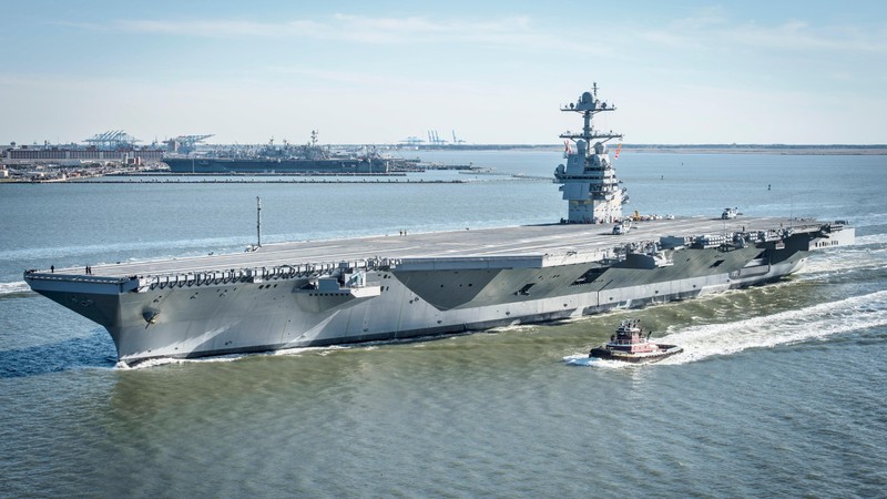 Tàu sân bay USS Gerald Ford (Ảnh: Popular Mechanics) Tàu sân bay USS Gerald Ford (Ảnh: Popular Mechanics)