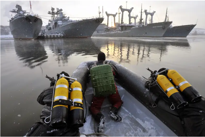 Một biệt đội chống ngầm tại căn cứ chính của Hạm đội Phương Bắc Nga ở Severomorsk, ngày 1 tháng 2 năm 2019 (Ảnh: Business Insider) Một biệt đội chống ngầm tại căn cứ chính của Hạm đội Phương Bắc Nga ở Severomorsk, ngày 1 tháng 2 năm 2019 (Ảnh: Business Insider)